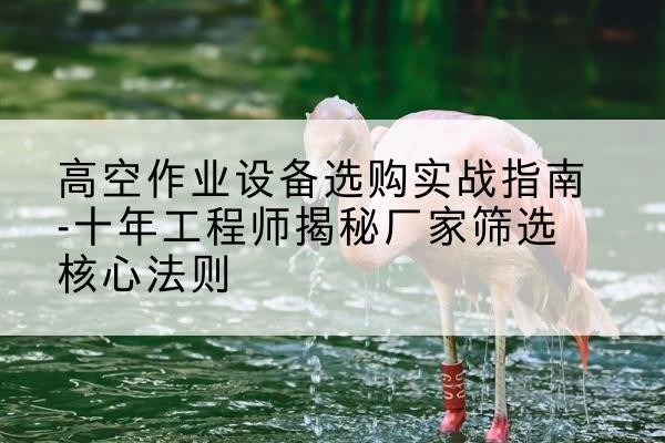 纳雍剪叉式升降机厂家-高空作业设备选购实战指南-十年工程师揭秘厂家筛选核心法则