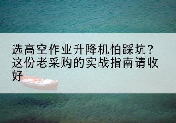 纳雍高空作业升降机厂家推荐-选高空作业升降机怕踩坑？这份老采购的实战指南请收好
